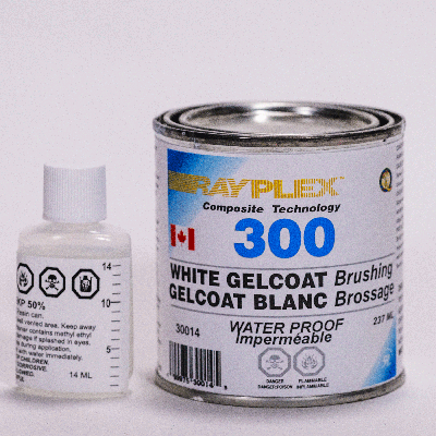WHITE GELCOAT BRUSHING 237ml C/W Catalyst