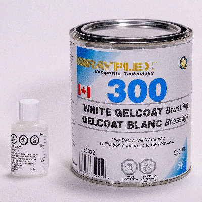 WHITE GELCOAT  BRUSHING 946 ml C/W Catalyst