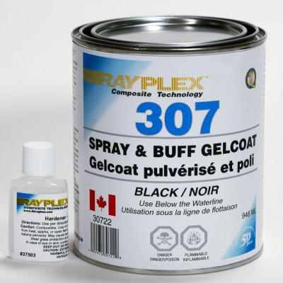 Spray & Buff Black Gelcoat 946mL c/w catalyst