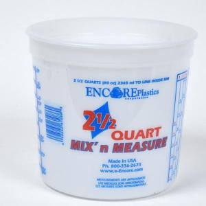 Plastic Measuring Tubs 64oz (2.5 QT) 50/Case 